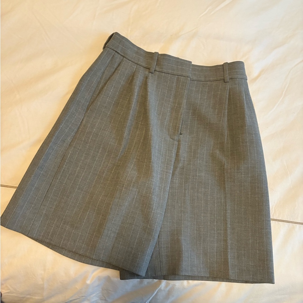 Babaton Gray Pinstripe Shorts